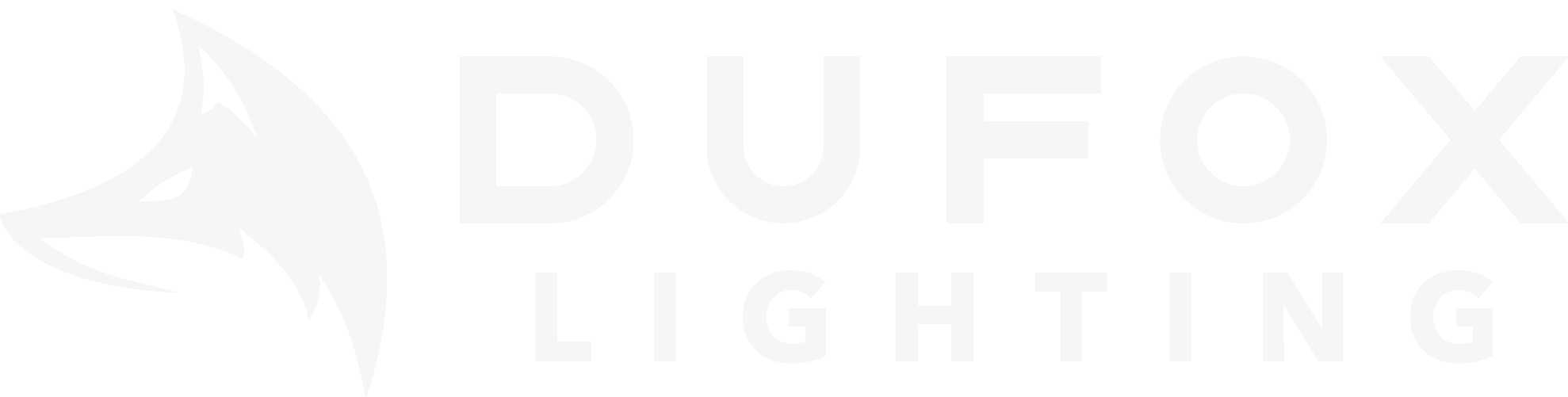 DUFOX Lighting fehér fekvő logó